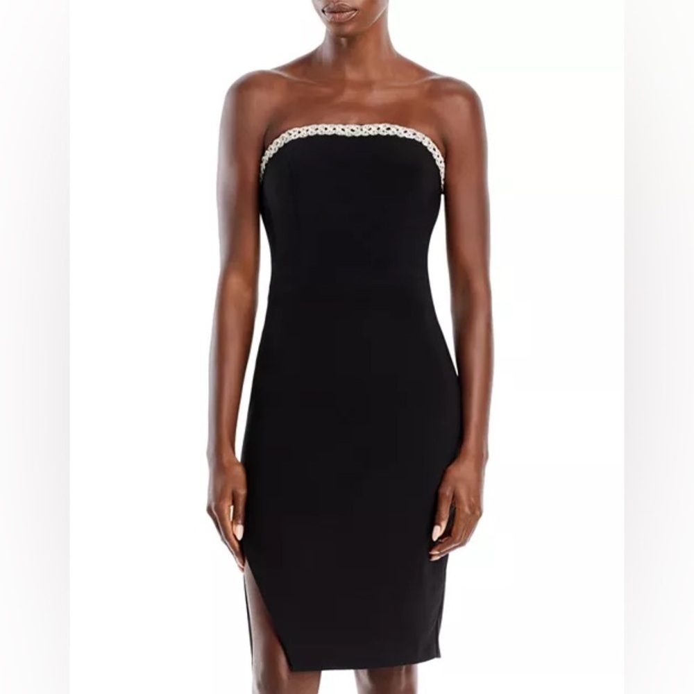 AQUA Strapless Braided Trim Dress - Size 4
